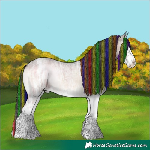 Horse Color:Painted Bay Ice Roan Onyx Splash 