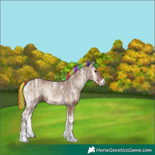 Horse Color:Painted Silver Blue Onyx Ice Tobiano