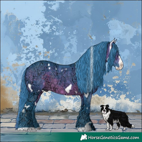 Horse Color:Watercolor White Spotted Brown Ice Frame 