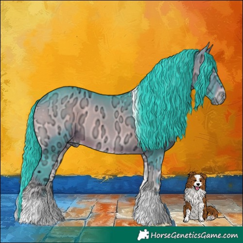 Horse Color:Watercolor Brown Ice Onyx Tobiano 