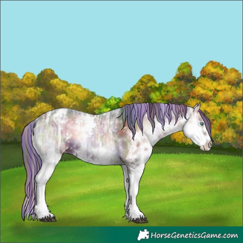 Horse Color:Painted Nacre White Spotted Liver Red Onyx Ice Splash Tobiano Varnish 