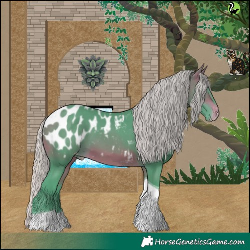 Horse Color:Watercolor Silver Brown Tobiano Appaloosa 