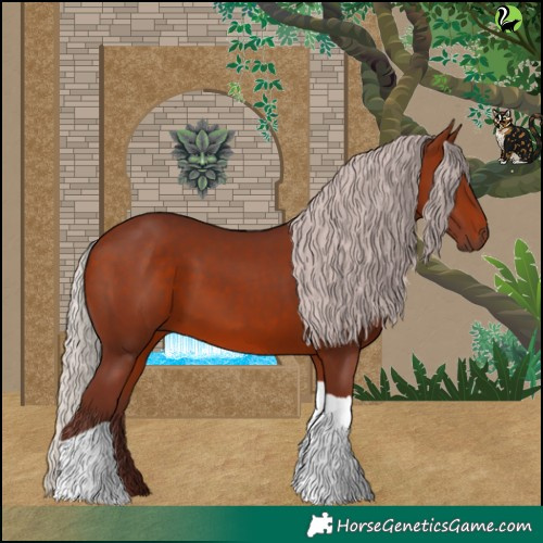 Horse Color:Chocolate Silver Brown Tobiano 