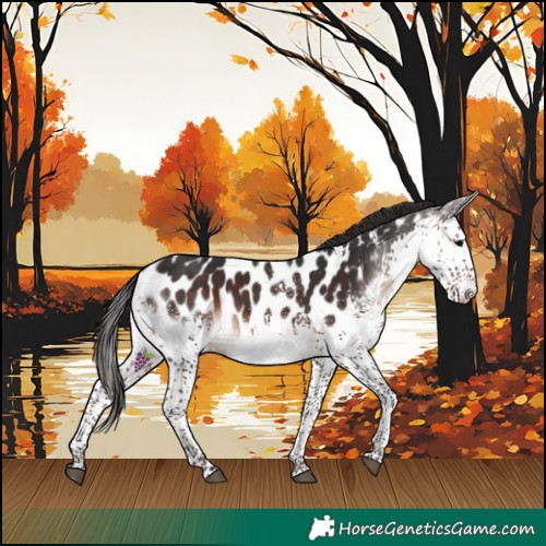 Horse Color:White Spotted Brown Splash Appaloosa