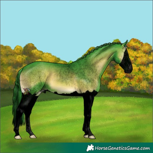 Horse Color:Void Watercolor Blue Onyx Splash 