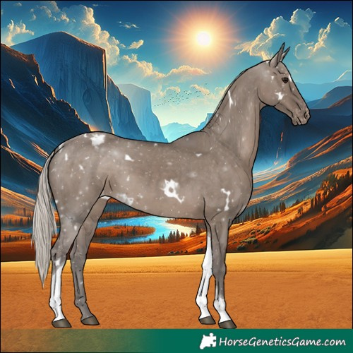 Horse Color:White Spotted Silver Grullo Tobiano Appaloosa