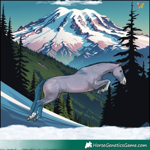 Horse Color:Watercolor Brown Dun Splash Tobiano 