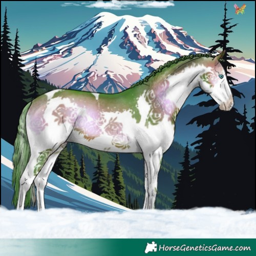 Horse Color:Watercolor Brown Onyx Splash Tobiano 