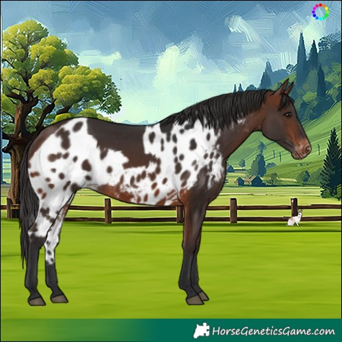 Horse Color:Brown Skewed Appaloosa