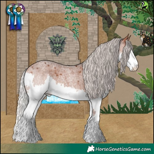 Horse Color:Silver Brown Roan Splash 