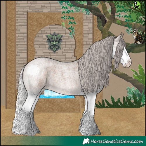 Horse Color:Silver Brown Roan Dun Splash 