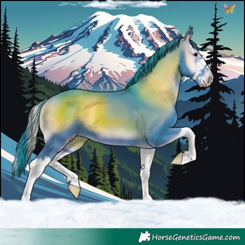 Horse Color:Watercolor White Spotted Smoky Blue Onyx Splash 