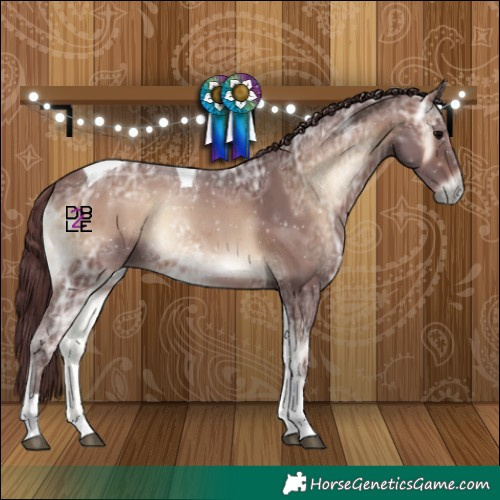 Horse Color:Chocolate Brown Ice Onyx Tobiano