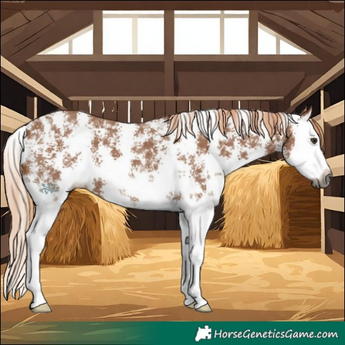 Horse Color:Gray Chestnut Sabino Splash 