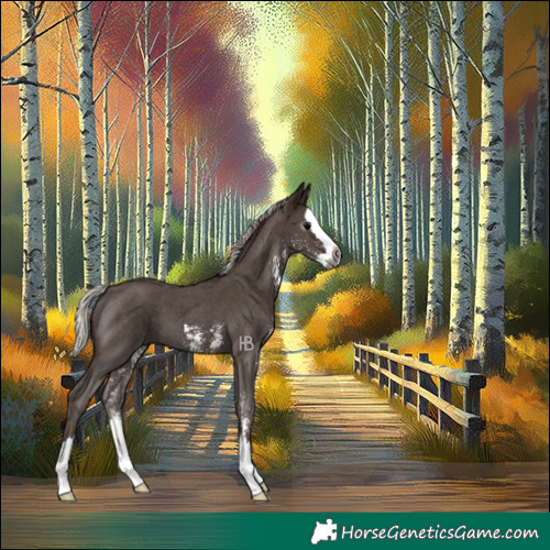 Horse Color:Gray Silver Black Sabino Splash 