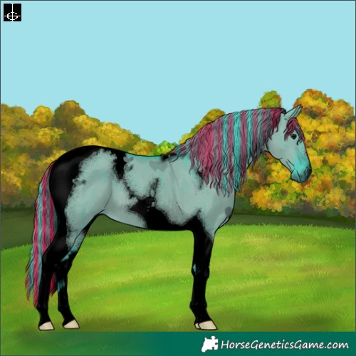 Horse Color:Void Painted Watercolor Grullo Tobiano Brindle 