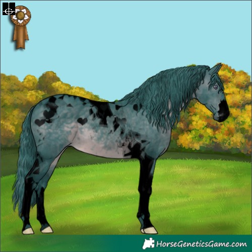 Horse Color:Void Watercolor Brown Chinchilla Tobiano