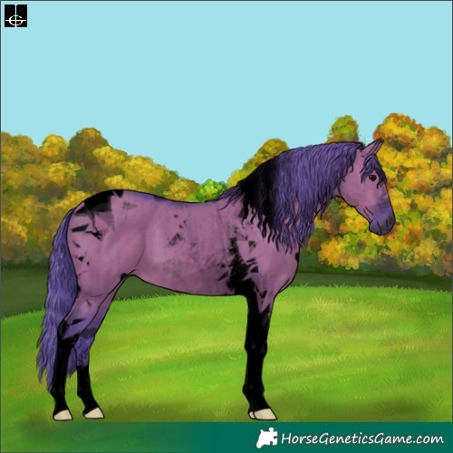 Horse Color:Void Watercolor Grullo Tobiano Brindle 