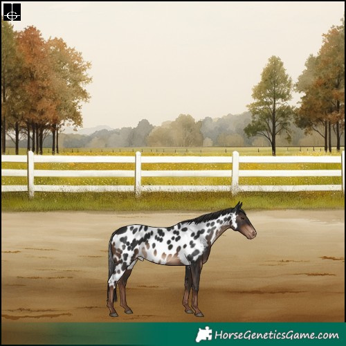 Horse Color:Liver Chestnut Skewed LP Spotted Rabicano 