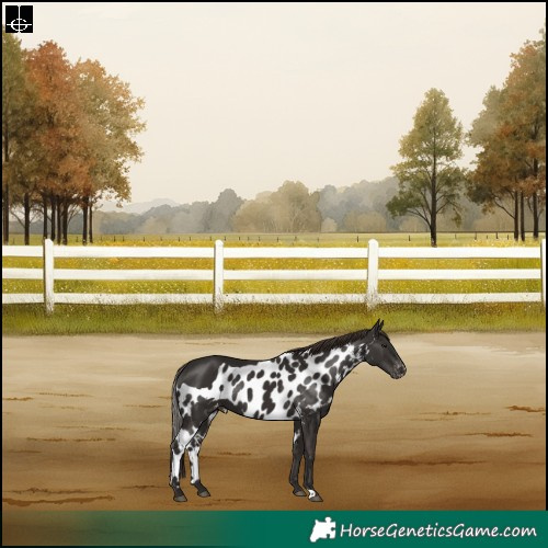 Horse Color:Liver Chestnut Skewed LP Spotted Rabicano