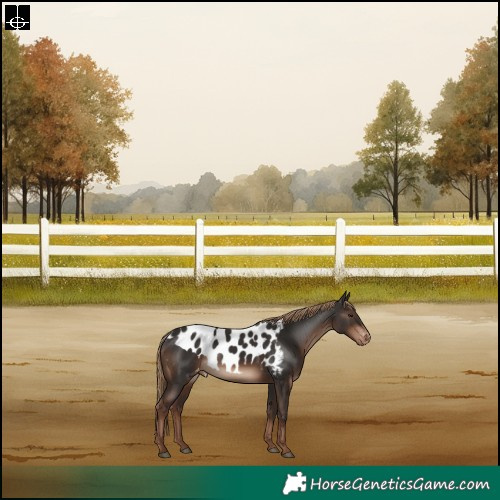 Horse Color:Liver Chestnut Skewed Appaloosa Rabicano 
