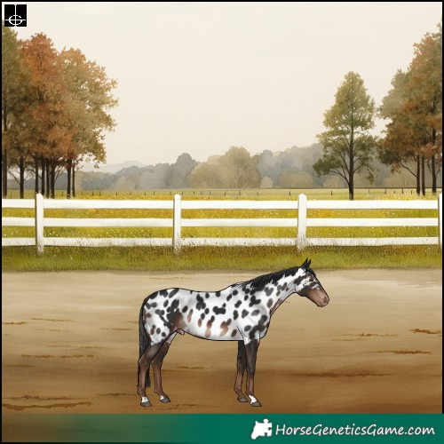 Horse Color:Liver Chestnut Skewed Appaloosa Rabicano 