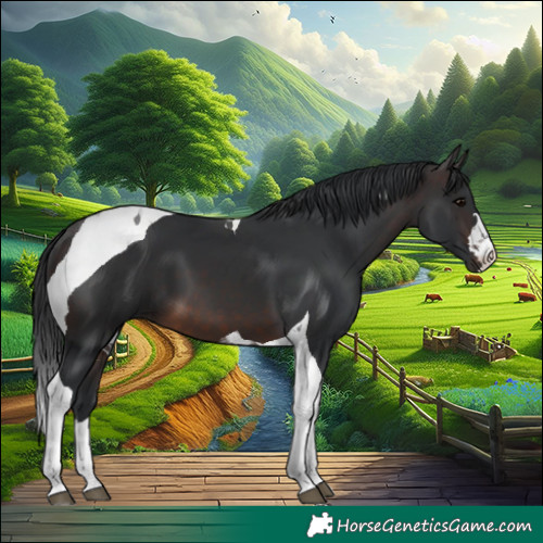Horse Color:Brown Tobiano