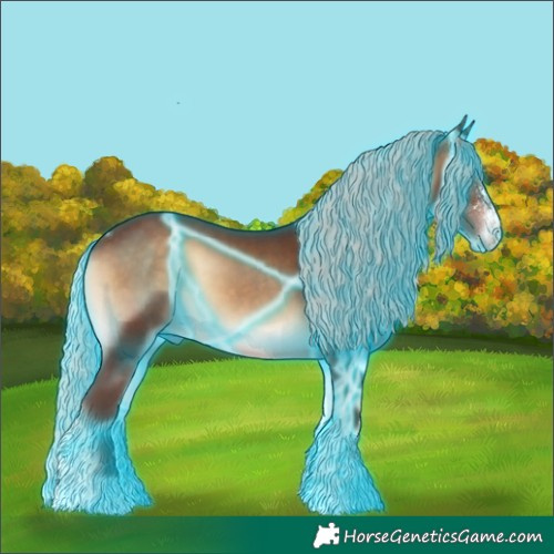 Horse Color:Thunderstruck Silver Brown Onyx Sabino Tobiano Rabicano 