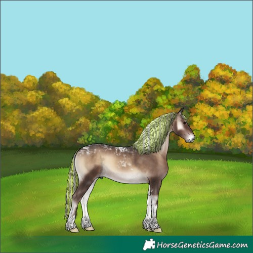 Horse Color:Painted Silver Blue Onyx Tobiano