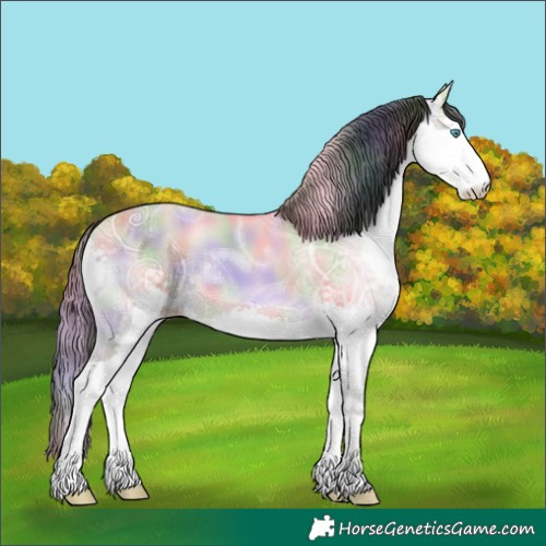 Horse Color:Nacre Buckskin Ice Dun Splash 