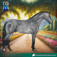 Horse Color:Brown Chinchilla Roan