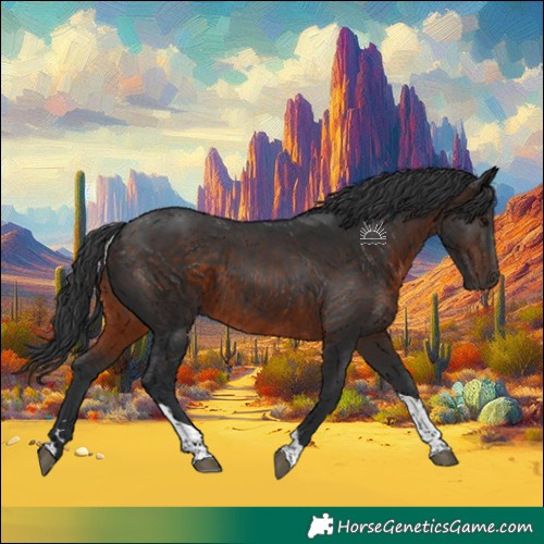 Horse Color:Brown Tobiano