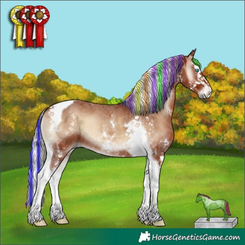 Horse Color:Painted Silver Blue Onyx Sabino Splash Tobiano