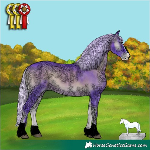 Horse Color:Watercolor Silver Blue Onyx Chinchilla Ice Splash Tobiano