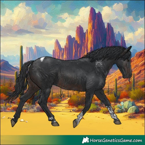 Horse Color:Brown Tobiano 