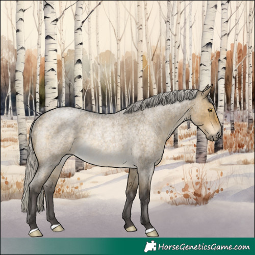 Horse Color:Silver Buckskin Roan Dun Rabicano