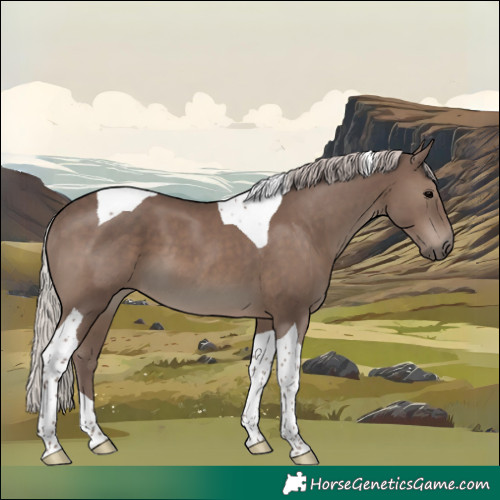 Horse Color:Silver Black Tobiano