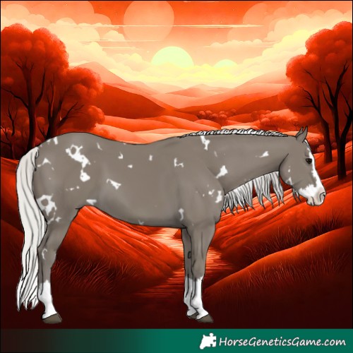 Horse Color:White Spotted Silver Smoky Black Splash