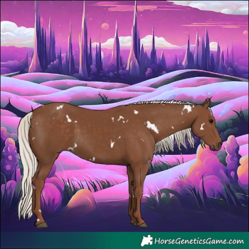 Horse Color:White Spotted Silver Black
