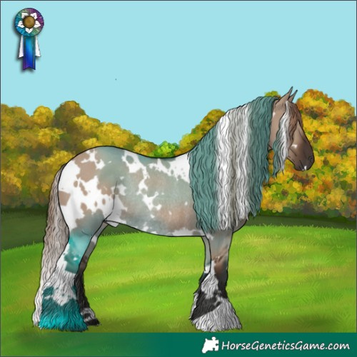 Horse Color:White Spotted Liver Red Dun Rabicano