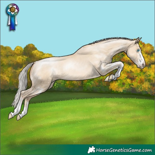 Horse Color:White Spotted Silver Smoky Grullo Pearl Tobiano