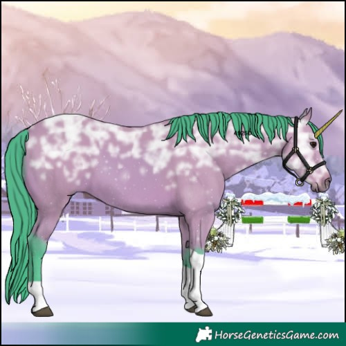 Horse Color:Watercolor Bay Ice Tobiano 