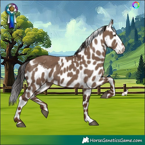 Horse Color:Liver Red Dun Skewed Appaloosa 