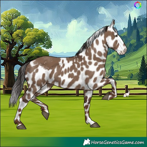 Horse Color:Liver Red Dun Skewed Appaloosa 