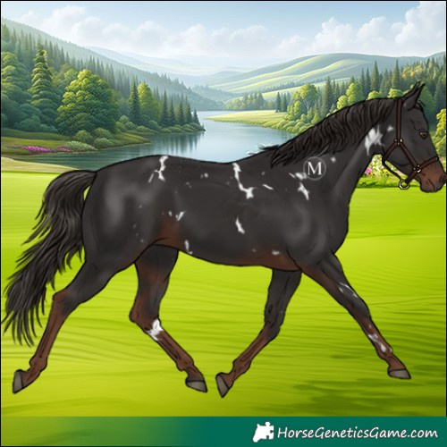 Horse Color:White Spotted Liver Chestnut 