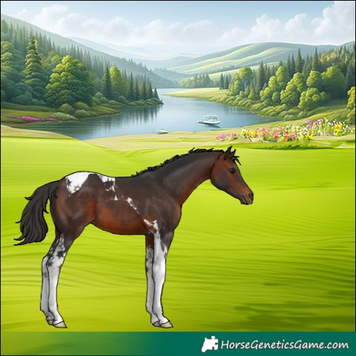 Horse Color:Brown Tobiano 