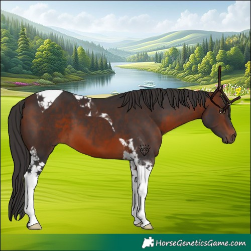 Horse Color:Brown Tobiano