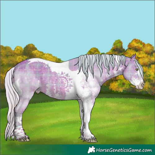 Horse Color:Watercolor Plaid  Silver Sable Champagne Sabino Tobiano 