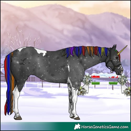 Horse Color:Painted Black Tobiano 