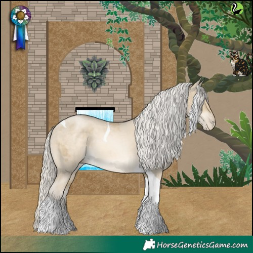 Horse Color:Silver Smoky Grullo Pearl Merle Tobiano